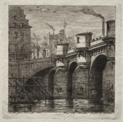Radierungen von Paris: Die Neue Brücke