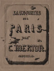 Radierungen von Paris: Titelseite