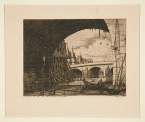 Der Bogen der Pont Notre-Dame