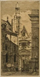 St. Etienne-du-Mont, Paris, aus Eaux-fortes sur Paris