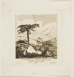 Das strohgedeckte Häuschen des alten Soldaten, Akaroa, 1845
