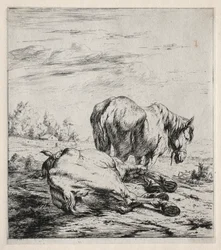 Die zwei Pferde, 1850