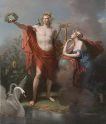 Apollo, Gott des Lichts, der Beredsamkeit, der Dichtkunst und der schönen Künste, mit Urania, der Muse der Astronomie, 1789