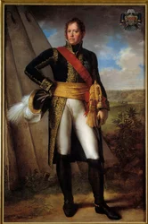 Ganzkörperporträt von Michel Ney (1769-1815), Marschall des Kaiserreichs, Prinz von Moskau, Herzog von Elchingen. Gemälde von Charles Meynier (1768-1832) 1805