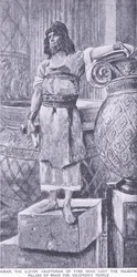Hiram, der geschickte Handwerker von Tyrus, der die majestätischen Säulen aus Messing für Salomons Tempel goss