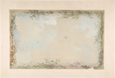 Entwürfe für Decken mit Wolken und Vögeln, 19. Jahrhundert