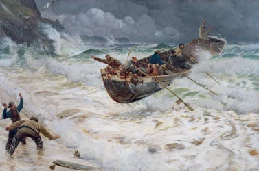 Wie das Boot nach Hause kam, 1886