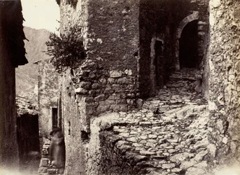 Eine Straße in Sainte-Agnès bei Roquebrune