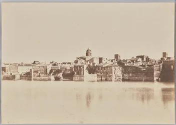 Blick von den Ufern der Rhône, "Arles"