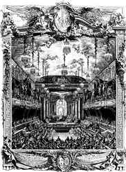 Dekoration eines Saals in Versailles, Frankreich, 1745