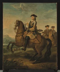 Reiterporträt von Ludwig XV. (Öl auf Leinwand)