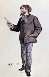 Porträt des Schriftstellers Alphonse Daudet (1840-1897)