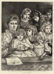 Die Weihnachtsferien, die Kinderloge beim Pantomime