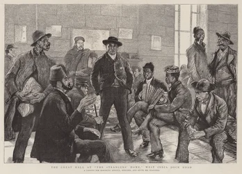 Die Große Halle im Fremdenheim, West India Dock Road