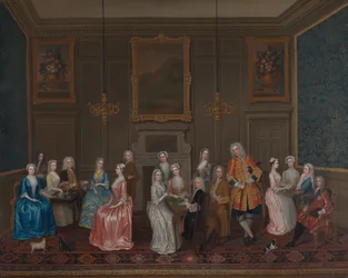 Teegesellschaft im Haus von Lord Harrington, St. James