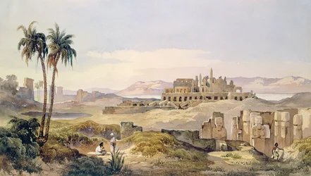 Ansicht der Ruinen von Karnak in Ägypten