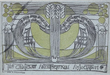 Conversazione-Programm für die Glasgow Architectural Association, 1894