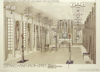 Entwurf für ein Musikzimmer, ca. 1901
