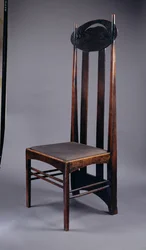 Hochlehniger Stuhl, entworfen für Miss Cranstons Argyle Street Tea Rooms, Glasgow, 1897