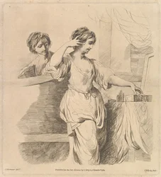 Frau bei ihrer Toilette, 1. März 1780