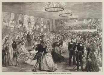 Ball der Isländer zu Ehren des Königs von Dänemark in Reykjavik