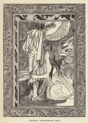Odysseus bedroht Circe