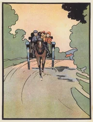 Abfahrt in der Kutsche