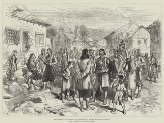 Die österreichische Besetzung von Herzegowina, Straßenszene in Grahovo