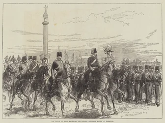 Der Prinz von Wales inspiziert die Norfolk Artillery Militia in Yarmouth