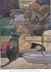 Die Stadtmaus zeigte ihrer Freundin die Speisekammer