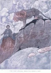 Der Dieb erschien; es war tatsächlich ein Löwe