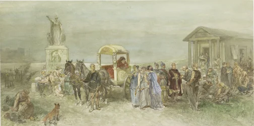 Marktplatz mit Römern und Batavern