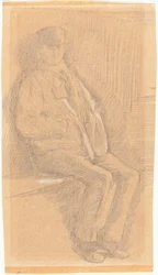 Sitzender Mann
