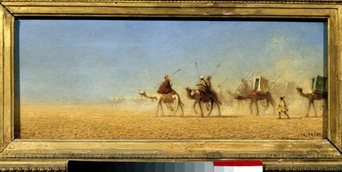 Karawane durchquert die Wüste