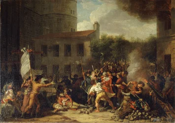 Die Erstürmung der Bastille am 14. Juli 1789, um 1793.