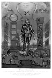 Oliver Cromwell, englischer Soldat und Staatsmann, 1816