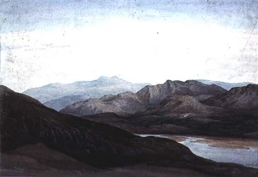 Am Fluss Mawddach, Merionethshire, Cader Idris in der Ferne