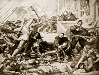 Die Verteidigung von Basing House, 1645, Illustration aus 