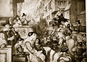 Die Stadtwachen verlassen London, Illustration aus 