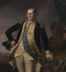 George Washington in der Schlacht von Princeton