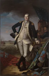 George Washington in der Schlacht von Princeton