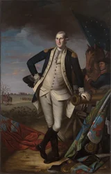George Washington in der Schlacht von Princeton