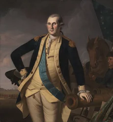 George Washington in der Schlacht von Princeton