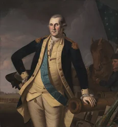 George Washington in der Schlacht von Princeton, ca. 1779