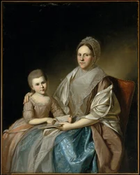 Mrs. Samuel Mifflin und ihre Enkelin Rebecca Mifflin Francis