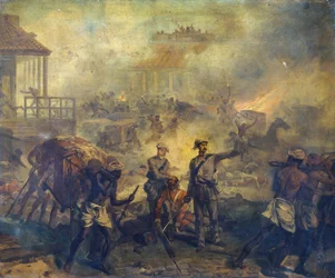 Chirurg Anthony Dickson Home VC (1826-1914) und Assistenzchirurg William Bradshaw VC (1830-61) in Lucknow während des indischen Aufstands 1857