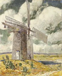 Segel biegen an der alten Mühle