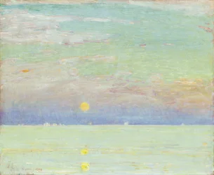 Mondaufgang bei Sonnenuntergang, Cape Ann