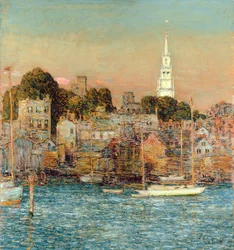 Oktober Sonnenuntergang, Newport