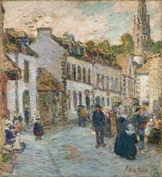 Straße in Pont Aven - Abend